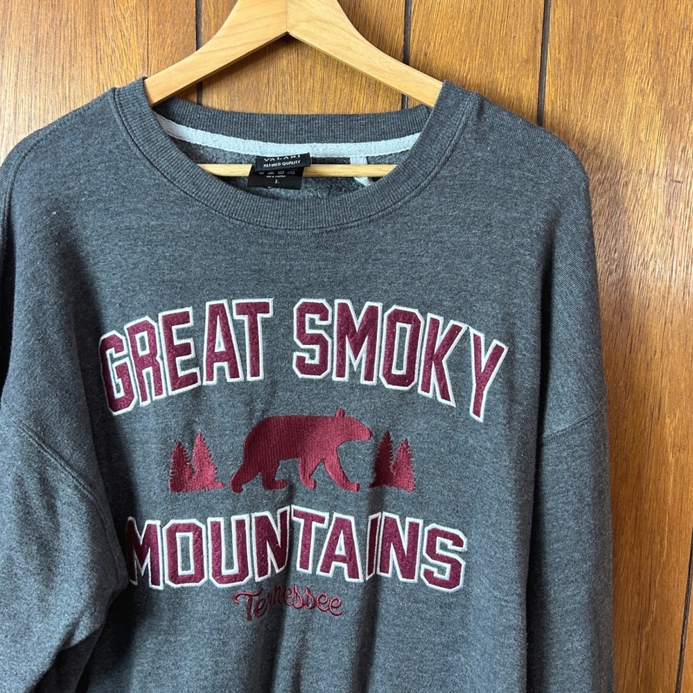 VALANI Great Smoky Mountains Bear Tennessee‎ Sweatshirt Pullover L